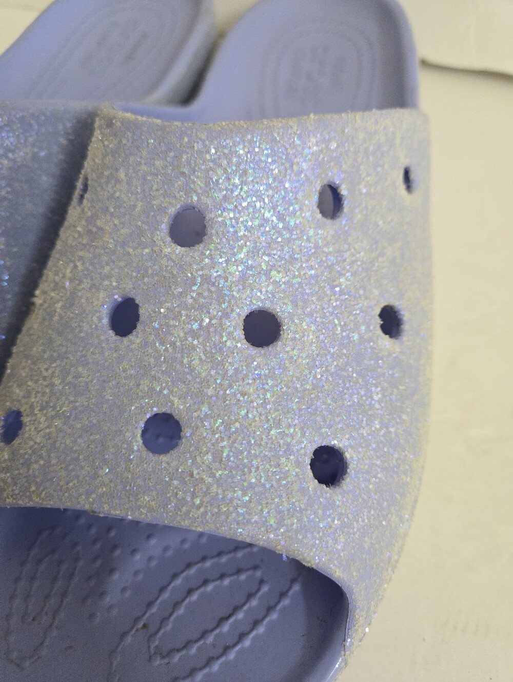Crocs Classic Platform Slides Sandals Glitter Size 10 - Picture 6 of 14